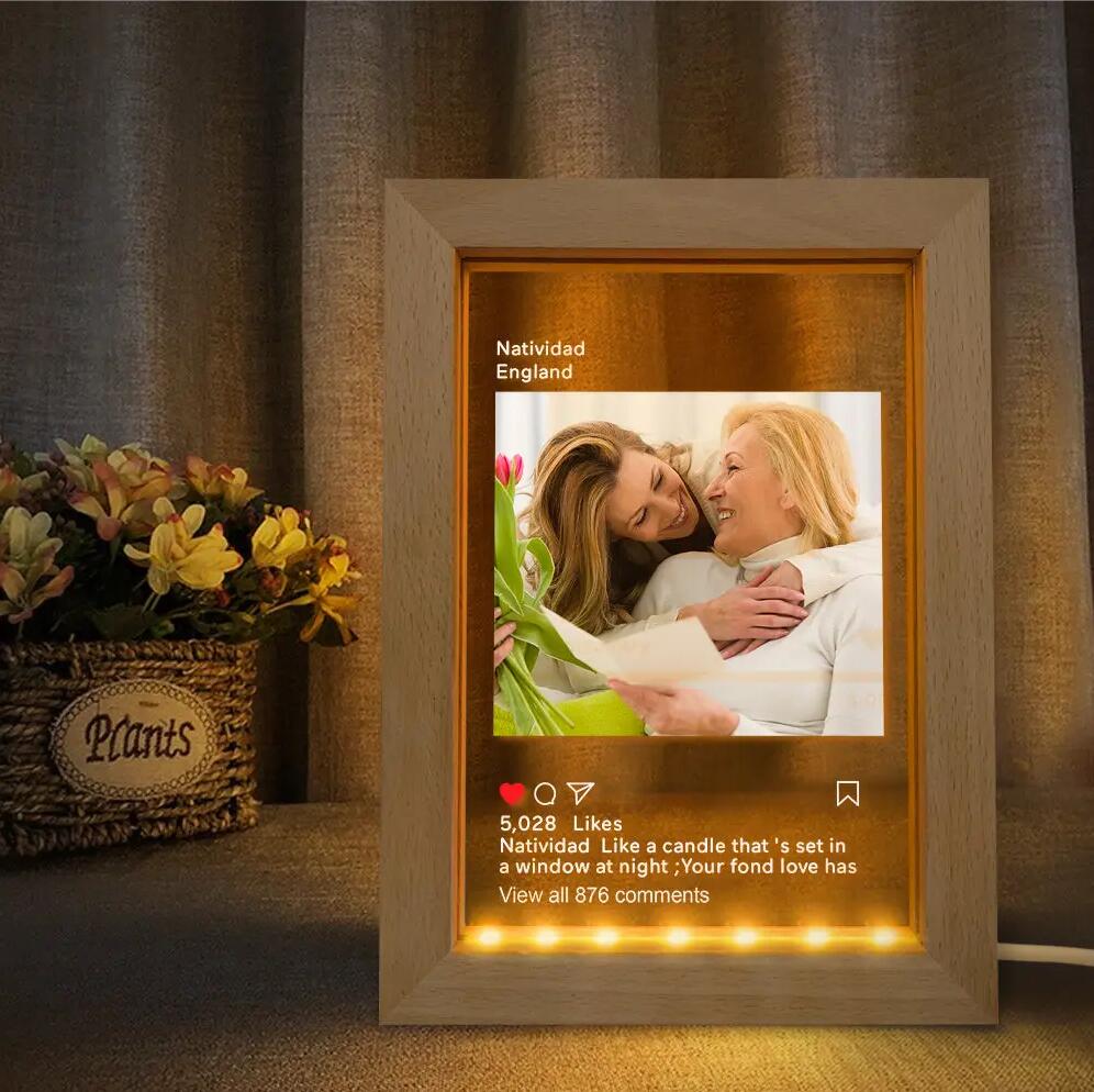 Personalized Instagram Led Night Light Lamp Picture Frame