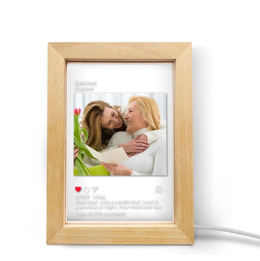 Personalized Instagram Led Night Light Lamp Picture Frame