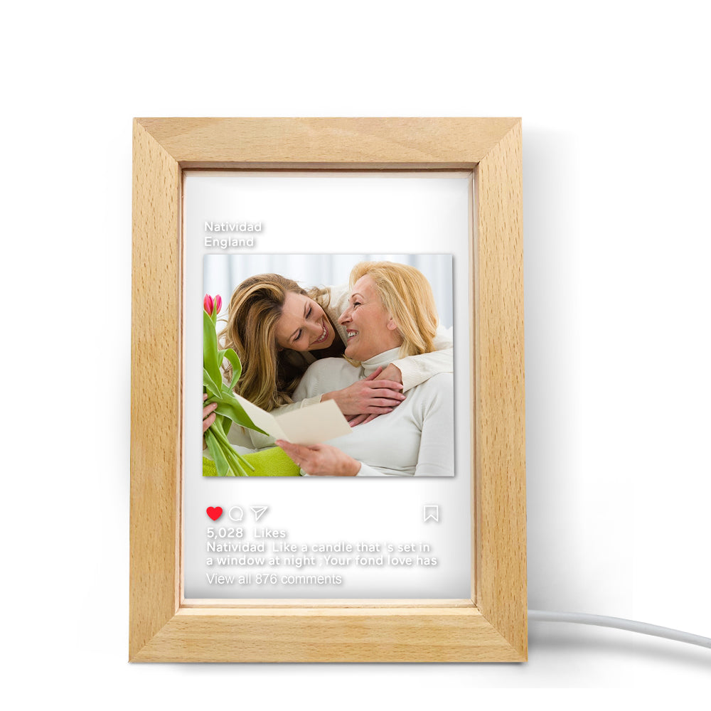 Personalized Instagram Led Night Light Lamp Picture Frame