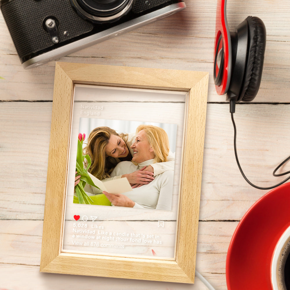 Personalized Instagram Led Night Light Lamp Picture Frame