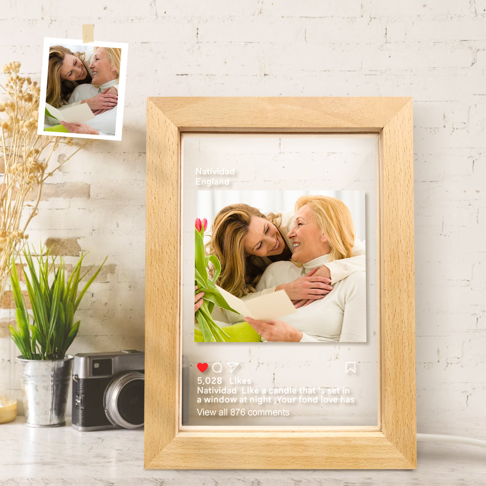 Personalized Instagram Led Night Light Lamp Picture Frame