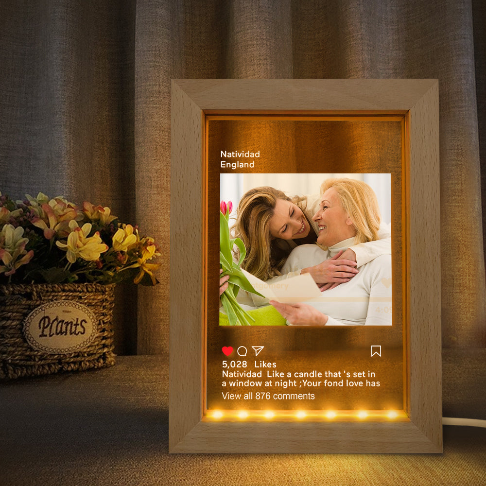 Personalized Instagram Led Night Light Lamp Picture Frame