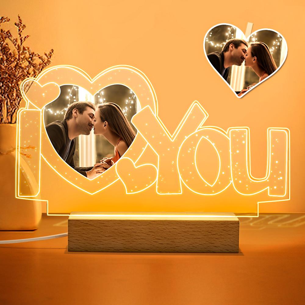 Personalised Acrylic Lamp Personalized I Love You Photo Night Light