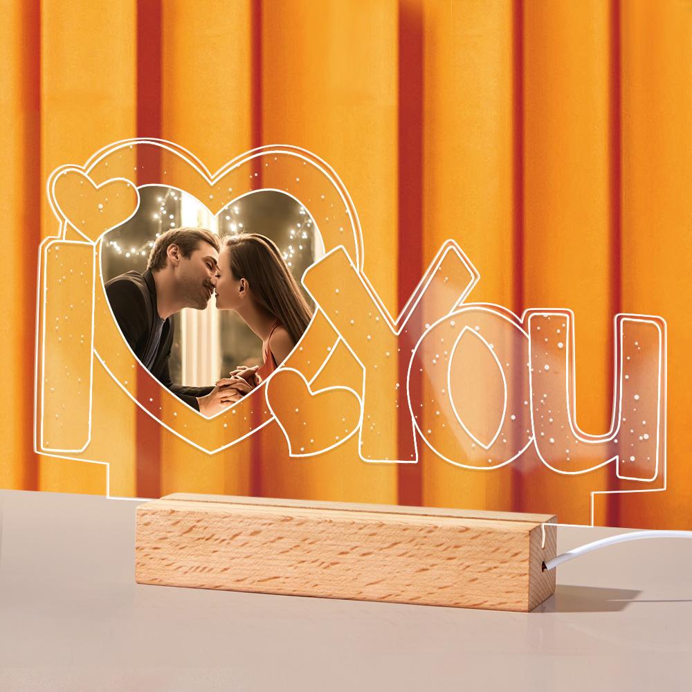 Personalised Acrylic Lamp Personalized I Love You Photo Night Light